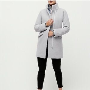 J Crew Coat Cocoon Stadium Cloth in Grey